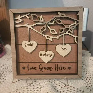 Personalisierter Holz Familienbaum