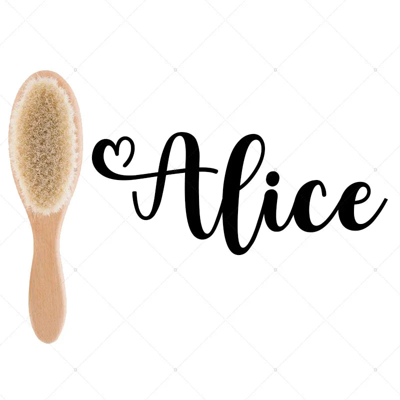 Gravierte Babyhaarbürste als Geschenk