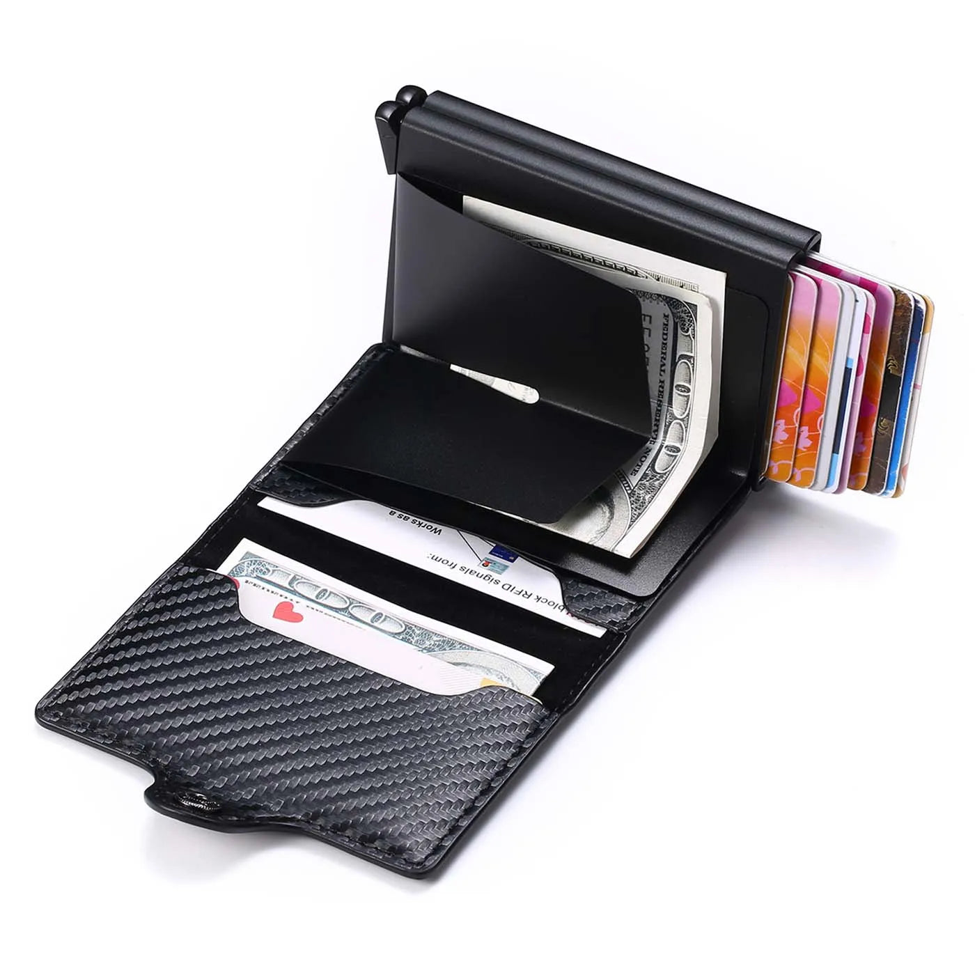 Personalisiertes Slim-Portemonnaie in PU-Leder-Optik