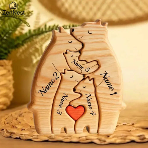 Personalisierte Bären Puzzle Familiengeschenk