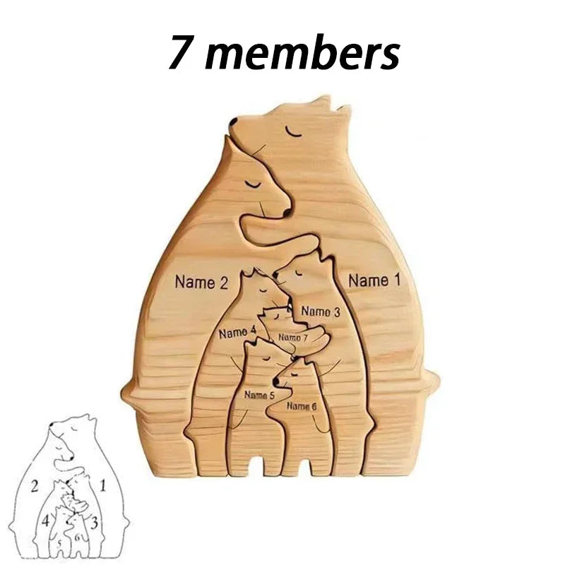 Personalisierte Bären Puzzle Familiengeschenk