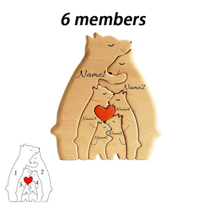 Personalisierte Bären Puzzle Familiengeschenk