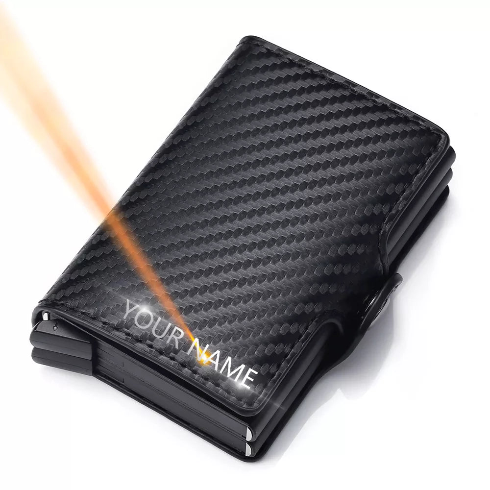 Personalisiertes Slim-Portemonnaie in PU-Leder-Optik