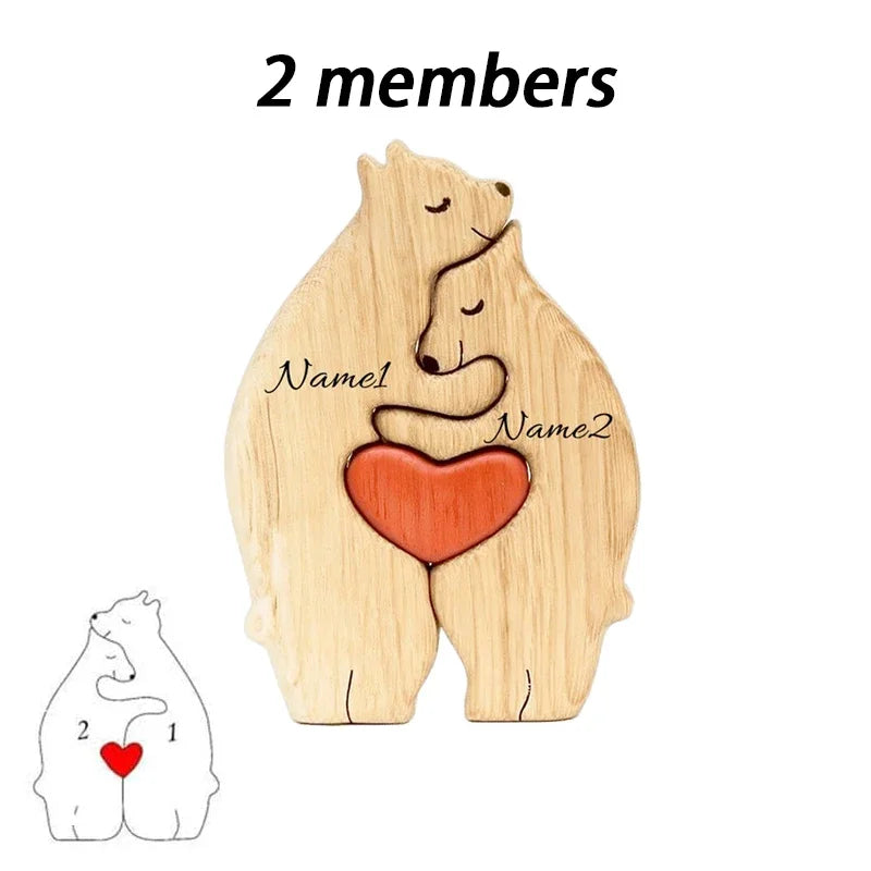 Personalisierte Bären Puzzle Familiengeschenk
