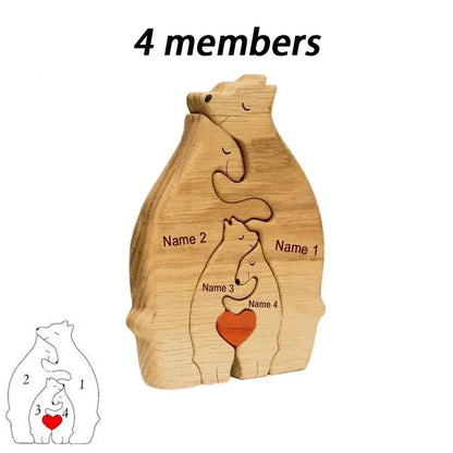 Personalisierte Bären Puzzle Familiengeschenk