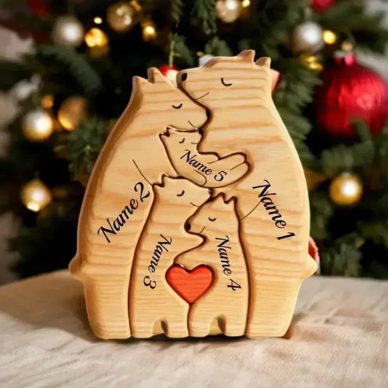 Personalisierte Bären Puzzle Familiengeschenk