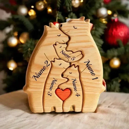Personalisierte Bären Puzzle Familiengeschenk