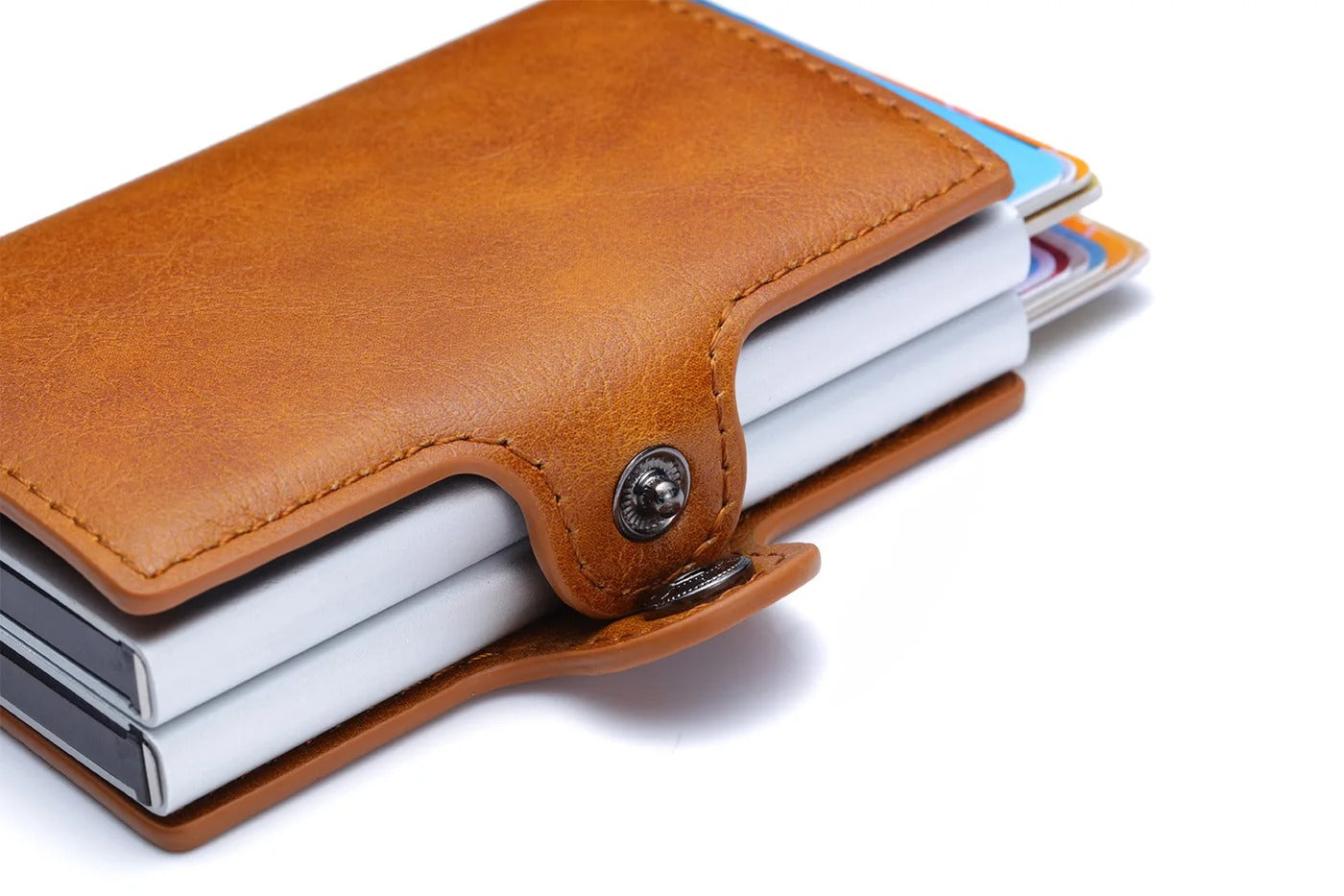 Personalisiertes Slim-Portemonnaie in PU-Leder-Optik