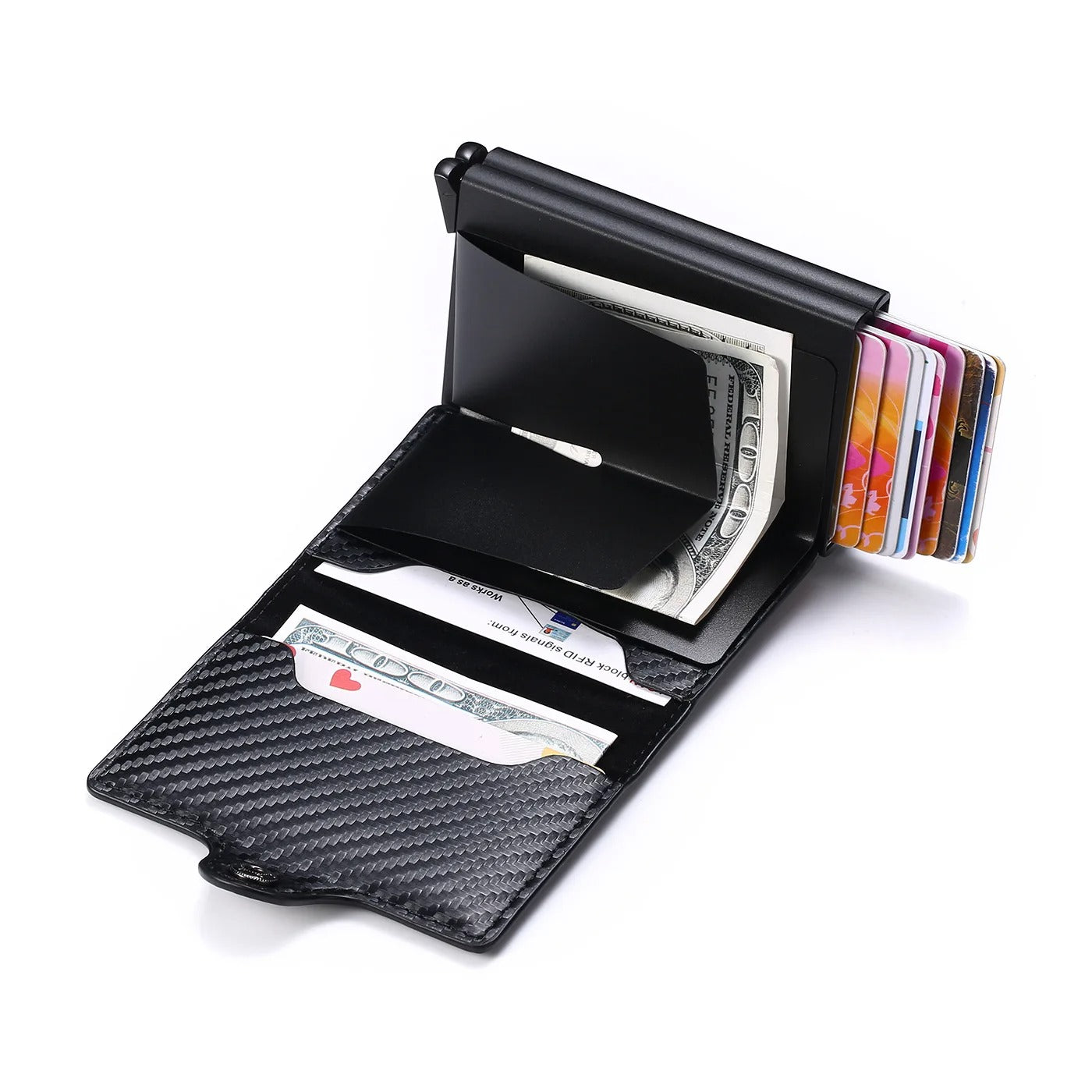 Personalisiertes Slim-Portemonnaie in PU-Leder-Optik